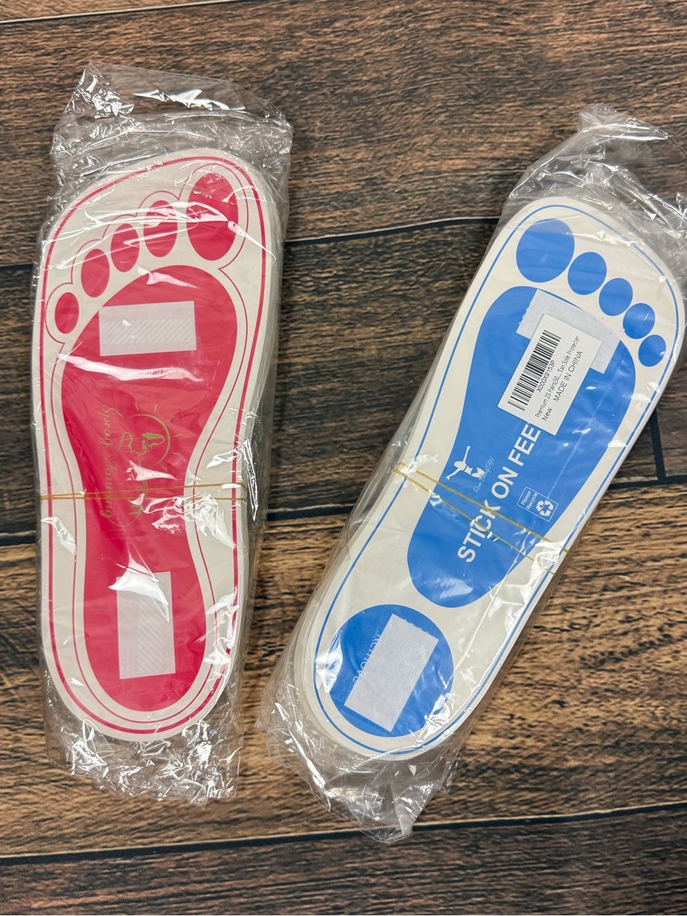NEW Spray Tan Sticky Feet Sole Protectors 25 Pairs Pink & Blue